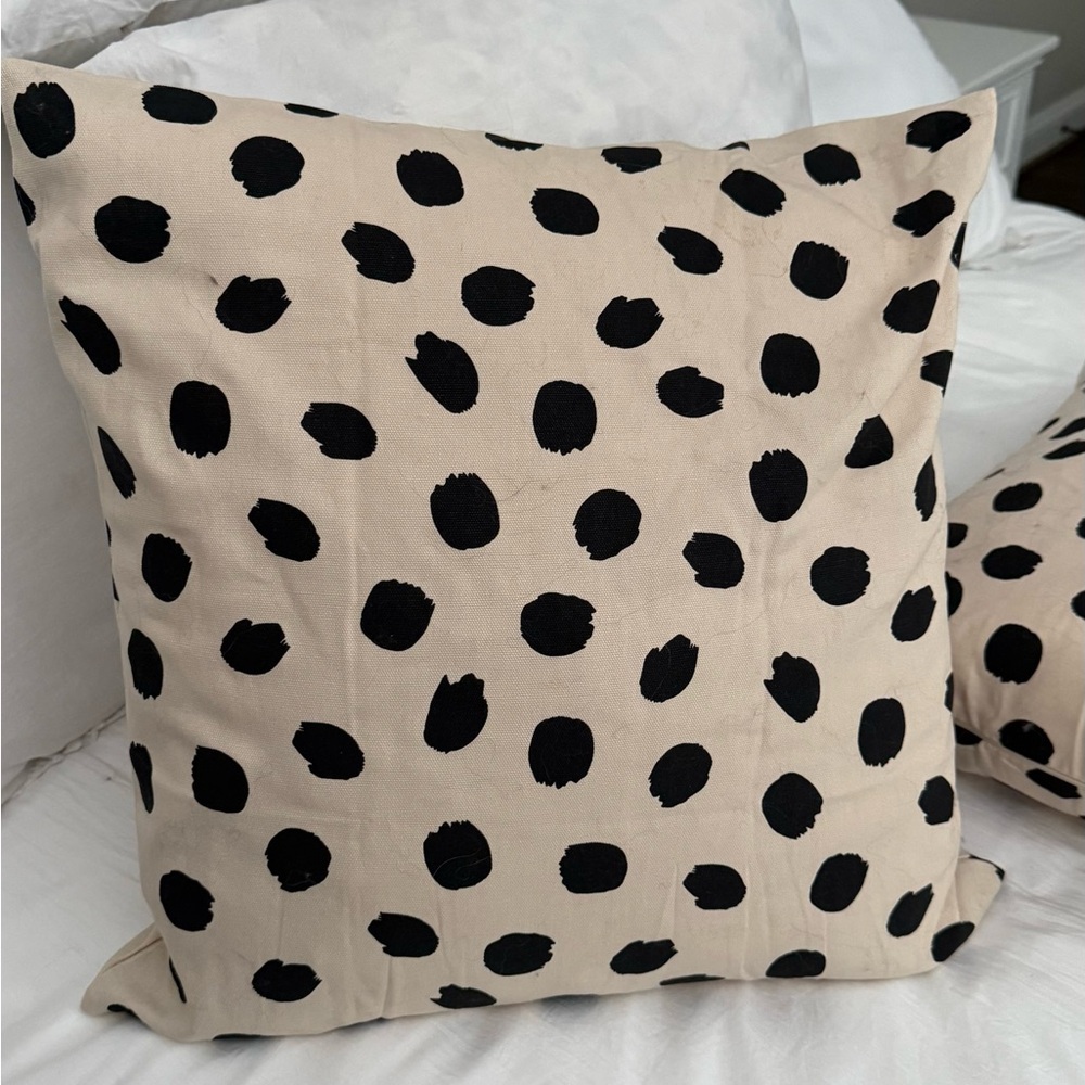 Polka Dot Throw Pillow Size 20x20 set of 2